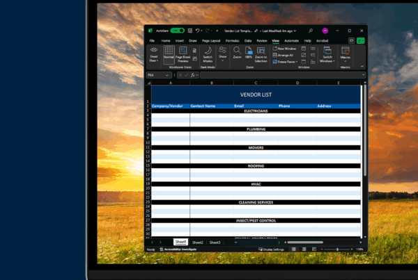 Vendor List Template | Free Resources Real Estate